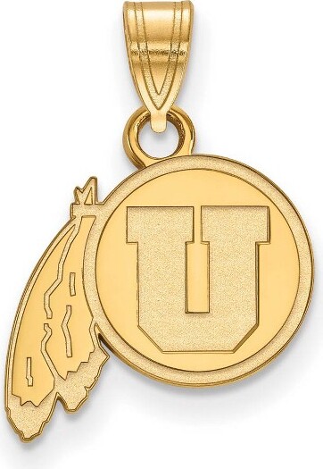 Black Bow Jewelry Co. BlackBowJewelry14kYellowGoldUtahRunninUtesNCAASmallMascotPendant