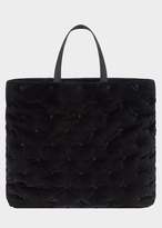 Thumbnail for your product : Versace Deep Button Velvet Tote Bag