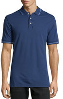 Thumbnail for your product : Robert Graham Numbero Short-Sleeve Pique Polo, Navy