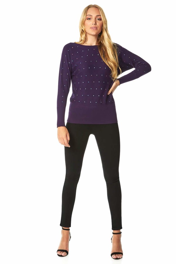 ladies diamante jumpers