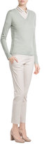 Thumbnail for your product : Brunello Cucinelli Cashmere-Silk V-Neck Pullover