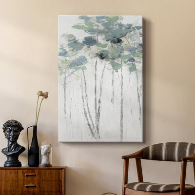 Latitude Run Impasto Tree Line I -Custom Wrapped Gallery Cavas