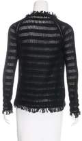 Thumbnail for your product : Inhabit Open Knit Fringe-Trimmed Cardigan
