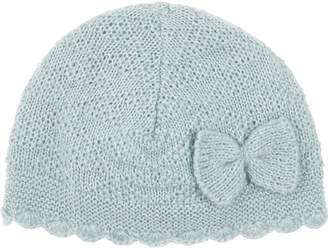 Monsoon Baby Scallop Sparkle Bow Beanie Hat