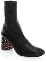 Thumbnail for your product : Helmut Lang Studded Heel Stretch Leather Booties