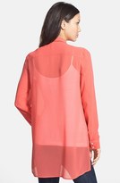 Thumbnail for your product : Halogen Sheer High/Low Tunic (Regular & Petite)