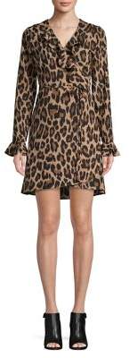 SFW Leopard Print Wrap Dress