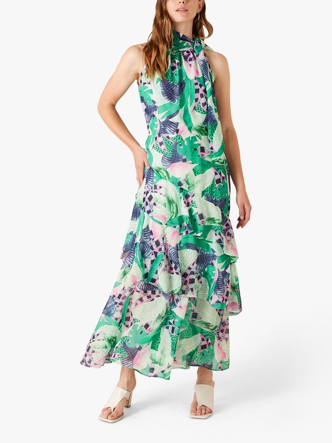 monsoon green floral dress
