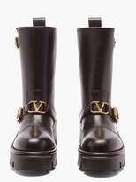 Thumbnail for your product : Valentino Garavani V-logo Leather Boots - Black