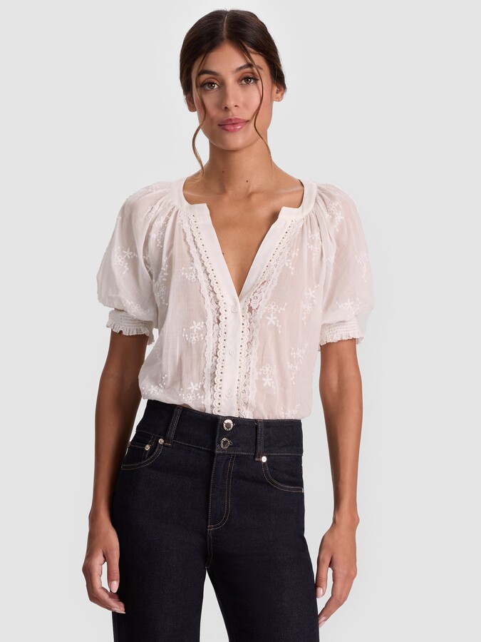 Alice + Olivia Thalia Button Down Blouse