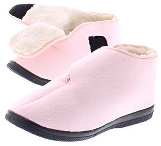 Gold Toe Womens Wide Adjustable Strap Orthopedic Wrap Slipper Bootie Memory Foam House Shoes 8W