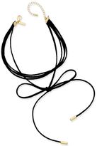 Thumbnail for your product : INC International Concepts Gold-Tone Imitation Suede Tie Choker Necklace, Created for Macy's