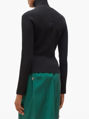 Carolina Herrera Roll-neck Ribbed Sweater - Black