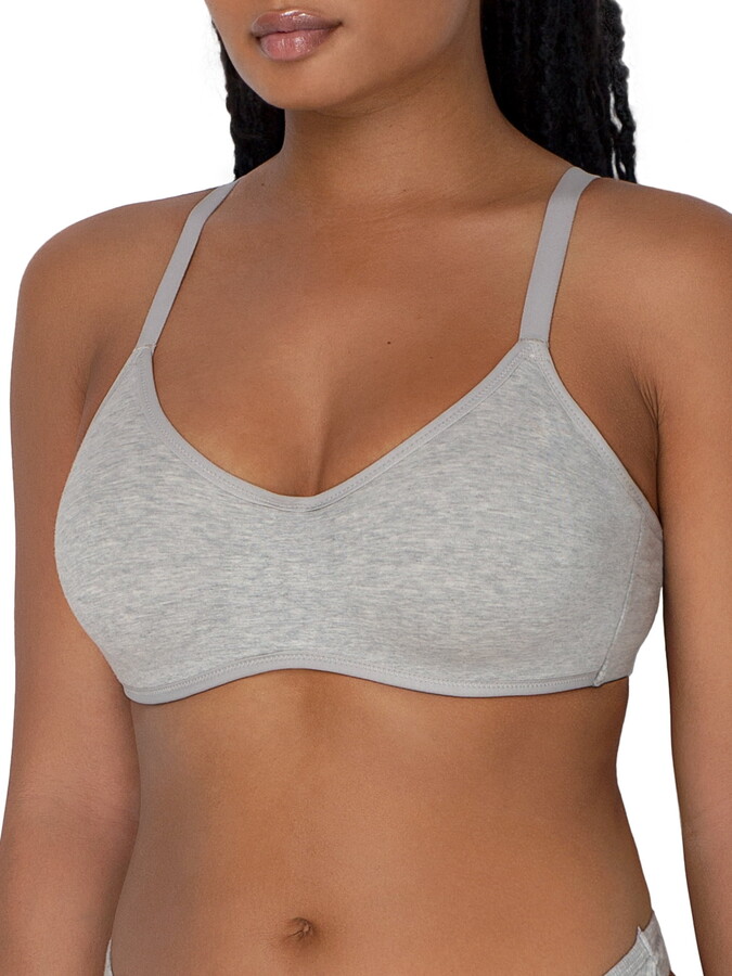 Smart & Sexy Women’s Comfort Cotton Scoop Neck Unlined Underwire Bra, Style-SA1410