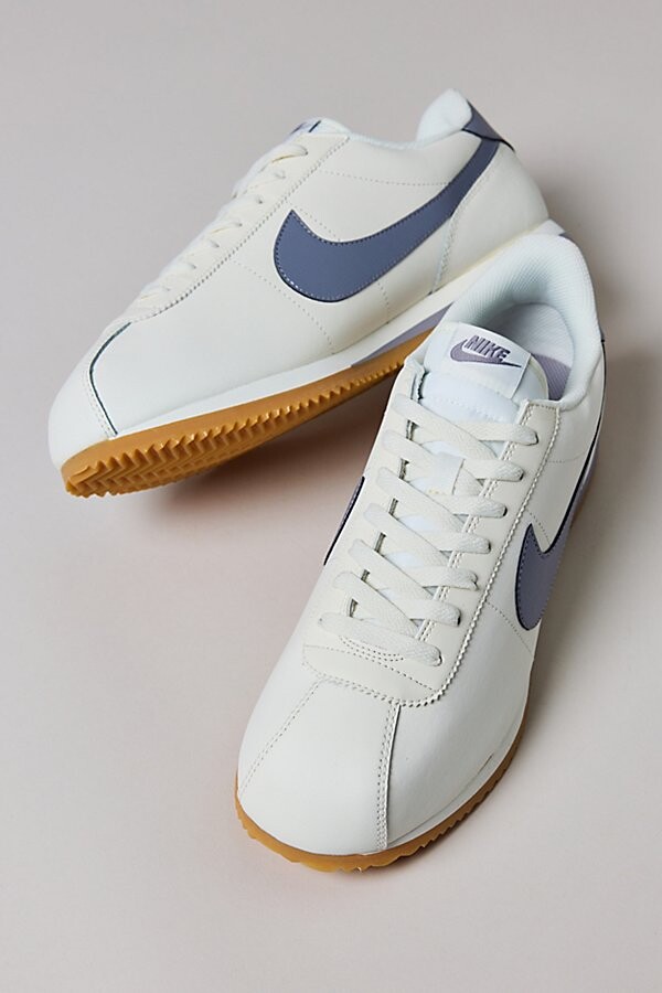 Nike Men's Cortez Leather Sneaker in White/Varsity Blue/Varsity Red