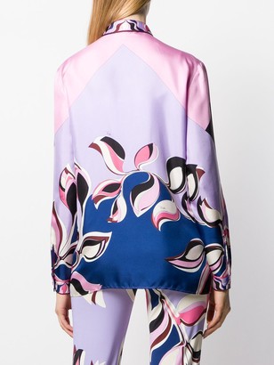 Emilio Pucci Graphic Print Silk Shirt