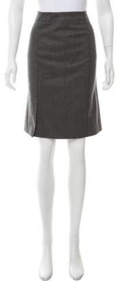 Luciano Barbera Wool Knee-Length Skirt Grey Wool Knee-Length Skirt