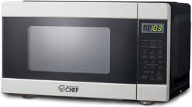 CommercialChef CHM Series COMMERCIAL CHEF 0.9 Cu Ft Countertop Microwave with 10 Power Levels, Black