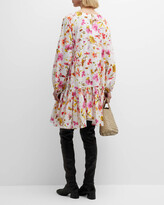 Thumbnail for your product : Merlette New York Byward Floral-Print Flounce Poplin Midi Dress