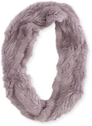 Jocelyn Rabbit Fur Infinity Scarf, Lavender