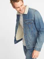 Thumbnail for your product : Old Navy Sherpa-Lined Denim Jacket for Men