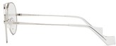 Thumbnail for your product : Loewe Eyewear - Teardrop Metal Aviator Glasses - Silver
