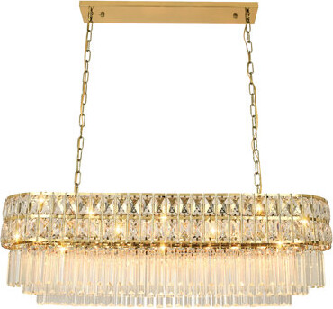 Mercer41 Anber 10 - Light Dimmable Tiered Chandelier