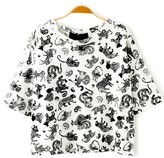 Thumbnail for your product : ChicNova Vintage Pattern Print Loose Fit T-shirt