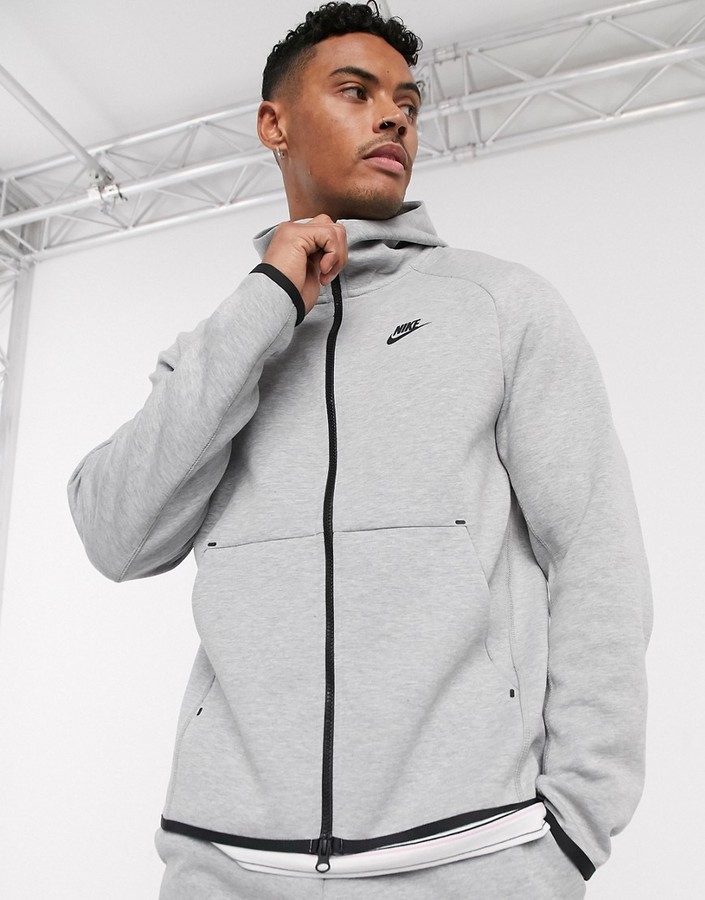 gray nike tech fleece hoodie
