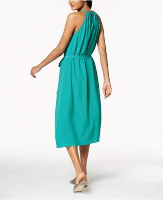 Eileen Fisher Tencel® Crepe Belted Halter Maxi Dress, Regular & Petite