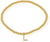 Thumbnail for your product : Ron Hami 14K Yellow Gold Diamond Initial Charm Beaded Bracelet - 0.09 ctw