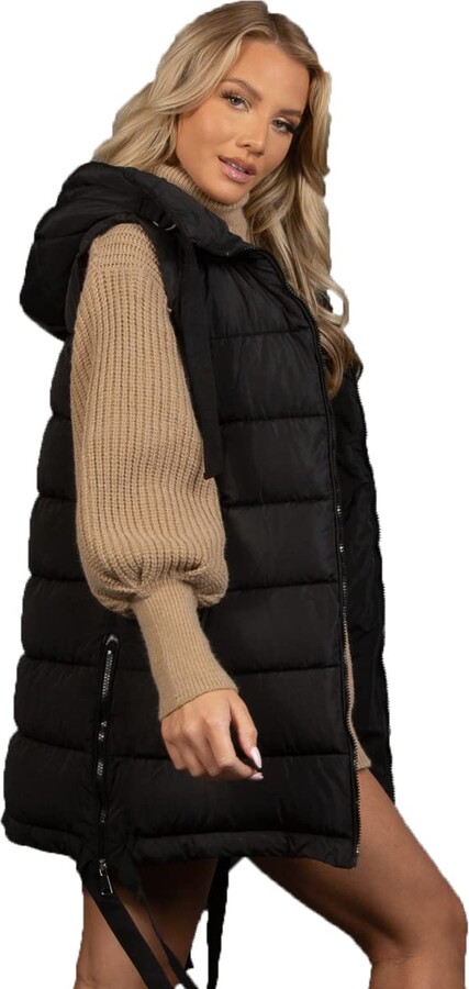Crazy Fashion Sleeveless Strap Detail Women's Gilet Jacket