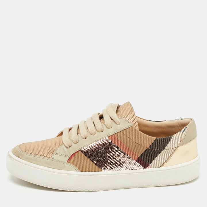 Louis Vuitton Gold Lurex Fabric and Leather Aftergame Sneakers