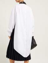 Thumbnail for your product : Christopher Kane Lace-collar Asymmetric Cotton-poplin Shirt - Womens - White