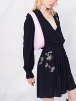 Thumbnail for your product : Zadig & Voltaire Remember floral-stud wrap dress