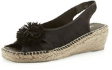 Thumbnail for your product : Andre Assous Dion Pom Pom Slingback Wedge, Black