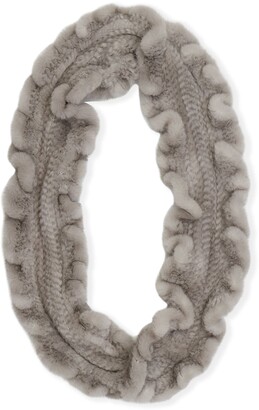 Gorski Mink Fur Knit Infinity Scarf