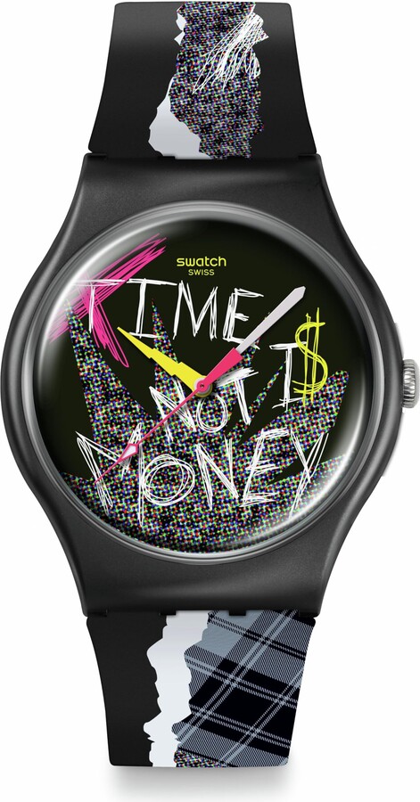 Swatch New Gent Bioceramic Pay! Unisex Watch Casual Bioceramic Black Quartz Waterproof Blank Check