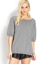 Thumbnail for your product : Forever 21 Oversized Cotton-Blend Sweater