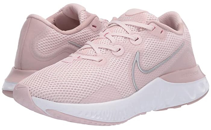 gray and pink nike shoes