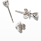 Thumbnail for your product : Memoire 18k White Gold Martini Diamond Stud Earrings, 0.51 tcw