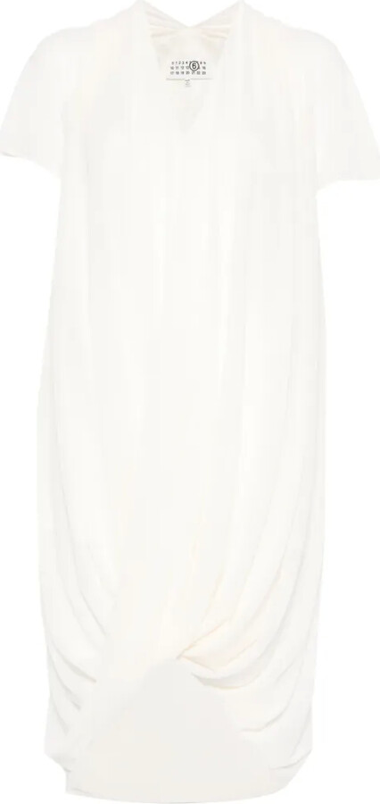 MM6 MAISON MARGIELA V-neck draped midi dress