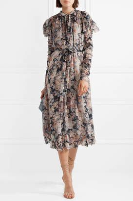 Zimmermann Tempest Frolic Ruffled Floral-print Silk-georgette Midi Dress