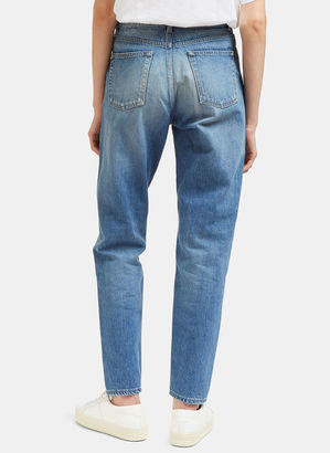 Saint Laurent Women’s Straight Leg Jeans in Blue