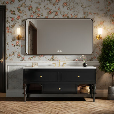 Backop French light luxury style bathroom cabinet