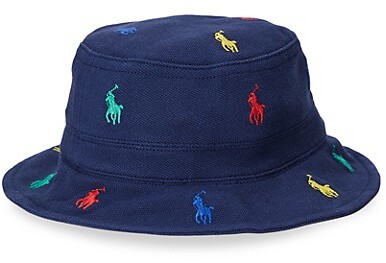 Ralph Lauren Baby's Allover Logo Cotton Bucket Hat - ShopStyle Kids' Clothes
