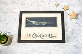 Thumbnail for your product : Lelloliving Le Crocodile Framed Vintage Crocodile Print
