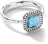 Thumbnail for your product : Ippolita Sterling Silver Stella Square London Blue Topaz Ring with Diamonds