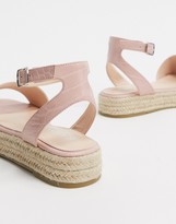 Thumbnail for your product : Raid Wide Fit Denny espadrille sandals in blush croc