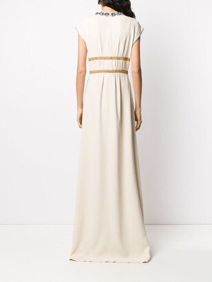 Gucci Crystal Embroidered Jersey Gown